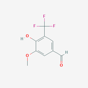 Structure - 4-Hydroxy-3-methoxy-5-(trifluoromethyl)benzaldehyde