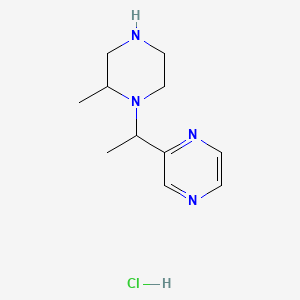 Structure - 2-(1-(2-Methylpiperazin-1-yl)ethyl)pyrazine hydrochloride