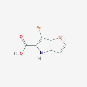 Structure - 6-Bromo-4H-furo[3,2-b]pyrrole-5-carboxylic acid