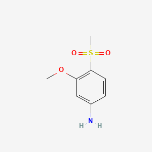 Structure - 3-Methoxy-4-(methylsulfonyl)aniline, 4-Methanesulfonyl-3-methoxy-phenylamine