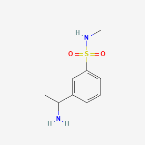 Structure - 3-(1-Aminoethyl)-N-methylbenzene-1-sulfonamide