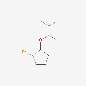 Structure - 1-Bromo-2-((3-methylbutan-2-yl)oxy)cyclopentane