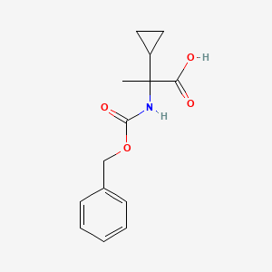 Structure - 2-(((Benzyloxy)carbonyl)amino)-2-cyclopropylpropanoic acid