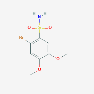Structure - 2-Bromo-4,5-dimethoxybenzene-1-sulfonamide, 2-Bromo-4,5-dimethoxybenzenesulfonamide