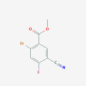 Structure - Methyl 2-bromo-5-cyano-4-fluorobenzoate