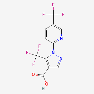 Structure - 5-(Trifluoromethyl)-1-[5-(trifluoromethyl)pyridin-2-yl]-1h-pyrazole-4-carboxylic acid