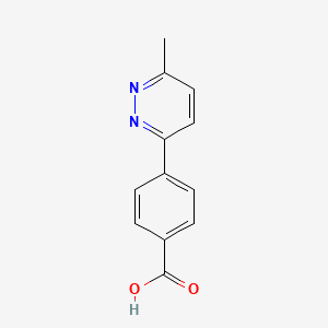 Structure - 4-(6-Methylpyridazin-3-yl)benzoic acid, Benzoic acid,4-(6-methyl-3-pyridazinyl)
