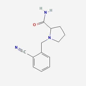 Structure - 1-[(2-cyanophenyl)methyl]pyrrolidine-2-carboxamide