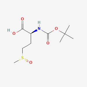 Structure - Boc-Met(O)-OH, Butanoic acid, 2-[[(1,1-dimethylethoxy)carbonyl]amino]-4-(methylsulfinyl)-, (2S)-