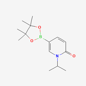 Structure - 1-Isopropyl-5-(4,4,5,5-tetramethyl-1,3,2-dioxaborolan-2-yl)pyridin-2(1H)-one, 1-propan-2-yl-5-(4,4,5,5-tetramethyl-1,3,2-dioxaborolan-2-yl)pyridin-2-one