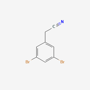 Structure - 2-(3,5-Dibromophenyl)acetonitrile, 3,5-Dibromobenzyl cyanide