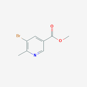 Structure - Methyl 5-bromo-6-methylnicotinate, 5-Bromo-6-methyl-nicotinic acid methyl ester