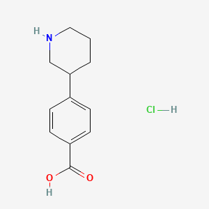 Structure - 4-(Piperidin-3-yl)benzoic acid hydrochloride
