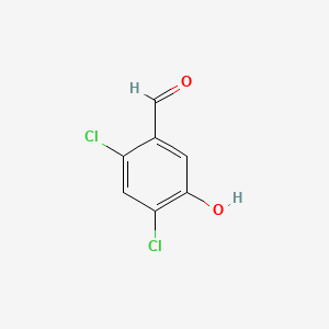 Structure - 2,4-Dichloro-5-hydroxybenzaldehyde, 4,6-dichloro-3-hydroxybenzaldehyde