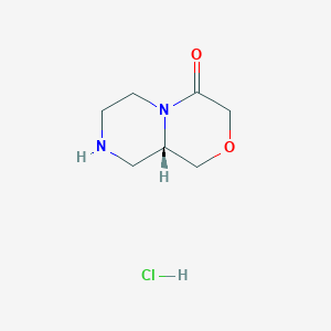 Structure - (9aS)-1,6,7,8,9,9a-Hexahydropyrazino[2,1-c][1,4]oxazin-4-one hydrochloride, (S)-hexahydropyrazino[2,1-c][1,4]oxazin-4(3H)-one hydrochloride
