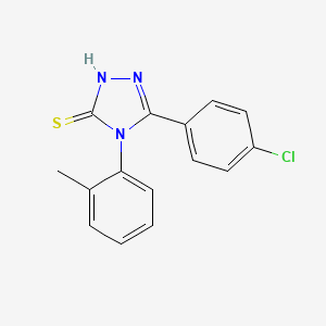 Structure - 5-(4-Chlorophenyl)-4-(2-methylphenyl)-4H-1,2,4-triazole-3-thiol