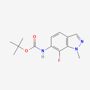 Structure - tert-butyl N-(7-fluoro-1-methyl-indazol-6-yl)carbamate
