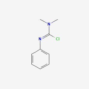 Structure - N,N-Dimethyl-N'-phenylcarbamimidic chloride, [Chloro(phenylimino)methyl]dimethylamine