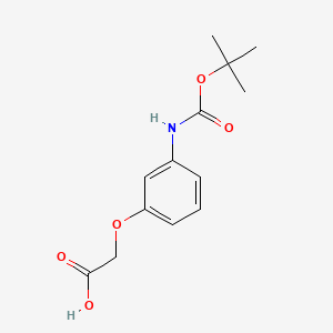 Structure - 2-(3-((Tert-butoxycarbonyl)amino)phenoxy)acetic acid