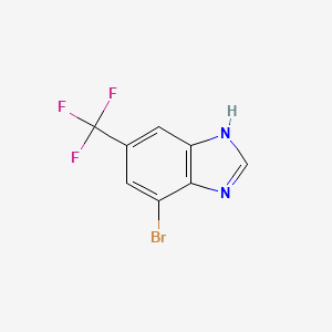 Structure - 4-Bromo-6-(trifluoromethyl)-1H-benzimidazole, 4-Bromo-6-(trifluoromethyl)-1h-benzo[d]imidazole