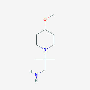 Structure - 2-(4-Methoxypiperidin-1-yl)-2-methylpropan-1-amine