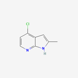 Structure - 4-Chloro-2-methyl-1H-pyrrolo[2,3-b]pyridine