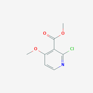 Structure - Methyl 2-chloro-4-methoxynicotinate, 2-Chloro-4-methoxy-3-pyridinecarboxylic acid methyl ester