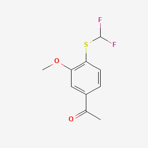 Structure - 1-{4-[(difluoromethyl)sulfanyl]-3-methoxyphenyl}ethan-1-one