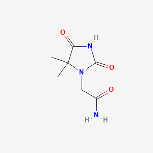 Structure - 2-(5,5-Dimethyl-2,4-dioxoimidazolidin-1-yl)acetamide