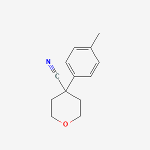 Structure - 4-(4-Methylphenyl)oxane-4-carbonitrile