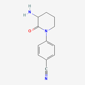 Structure - 4-(3-Amino-2-oxopiperidin-1-yl)benzonitrile