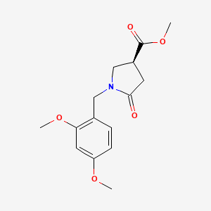Structure - Methyl(3S)-1-[(2,4-dimethoxyphenyl)methyl]-5-oxo-pyrrolidine-3-carboxylate