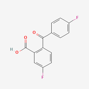 Structure - 5-Fluoro-2-(4-fluorobenzoyl)benzoic acid, 5-FLUORO-2-(4-FLUOROBENZOYL)BENZENECARBOXYLIC ACID
