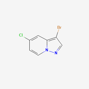 Structure - 3-Bromo-5-chloropyrazolo[1,5-a]pyridine