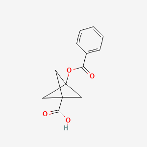 Structure - 3-(Benzoyloxy)bicyclo[1.1.1]pentane-1-carboxylic acid
