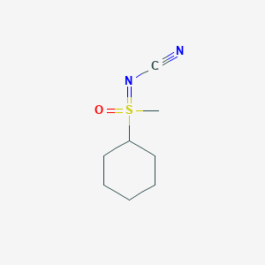 Structure - N-(cyclohexyl(methyl)(oxo)-lambda6-sulfanylidene)cyanamide