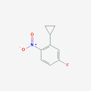 Structure - 2-Cyclopropyl-4-fluoro-1-nitrobenzene
