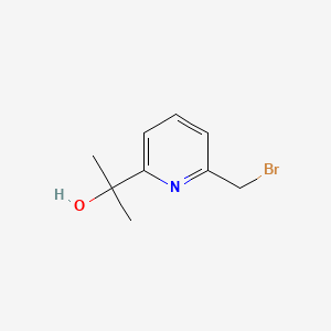 Structure - 2-(6-(Bromomethyl)pyridin-2-yl)propan-2-ol, 2-[6-(bromomethyl)pyridin-2-yl]propan-2-ol
