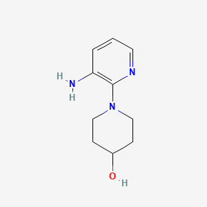 Structure - 1-(3-Aminopyridin-2-yl)piperidin-4-ol, 1-(3-Amino-2-pyridinyl)-4-piperidinol