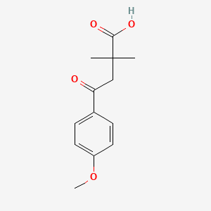 Structure - 4-(4-Methoxyphenyl)-2,2-dimethyl-4-oxobutanoic acid, 2,2-Dimethyl-4-(4-methoxyphenyl)-4-oxobutyric acid