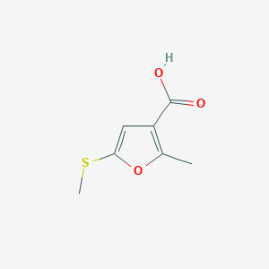 Structure - 2-Methyl-5-(methylthio)furan-3-carboxylic acid