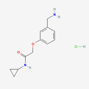 Structure - 2-[3-(aminomethyl)phenoxy]-n-cyclopropylacetamide hydrochloride