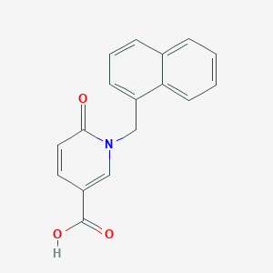 Structure - 1-[(naphthalen-1-yl)methyl]-6-oxo-1,6-dihydropyridine-3-carboxylic acid, 1-(naphthalen-1-ylmethyl)-6-oxo-1,6-dihydropyridine-3-carboxylic acid