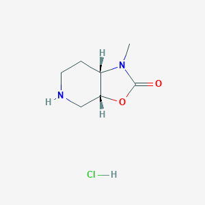 Structure - (3aR,7aS)-1-Methylhexahydrooxazolo[5,4-c]pyridin-2(1H)-one hydrochloride, (3aR,7aS)-1-methyl-octahydro-[1,3]oxazolo[5,4-c]pyridin-2-one hydrochloride