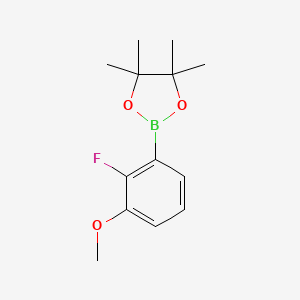 Structure - 2-(2-Fluoro-3-methoxyphenyl)-4,4,5,5-tetramethyl-1,3,2-dioxaborolane, 2-Fluoro-3-methoxyphenylboronic acid pinacol ester