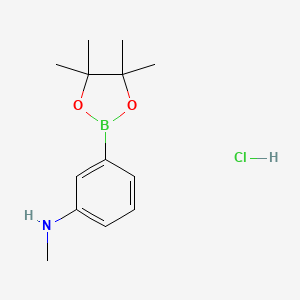 Structure - N-Methyl-3-(tetramethyl-1,3,2-dioxaborolan-2-yl)aniline hydrochloride