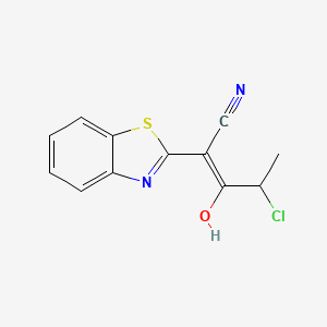 Structure - 2-(2(3H)-Benzothiazolylidene)-4-chloro-3-oxopentanenitrile