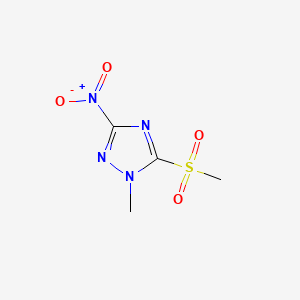 Structure - 5-Methanesulfonyl-1-methyl-3-nitro-1h-1,2,4-triazole, 1-Methyl-5-methylsulfonyl-3-nitro-1,2,4-triazole