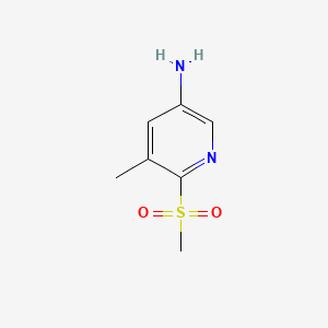 Structure - 5-Methyl-6-(methylsulfonyl)pyridin-3-amine