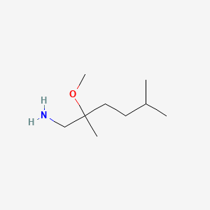 Structure - 2-Methoxy-2,5-dimethylhexan-1-amine, 2-Methoxy-2,5-dimethyl-hexylamine